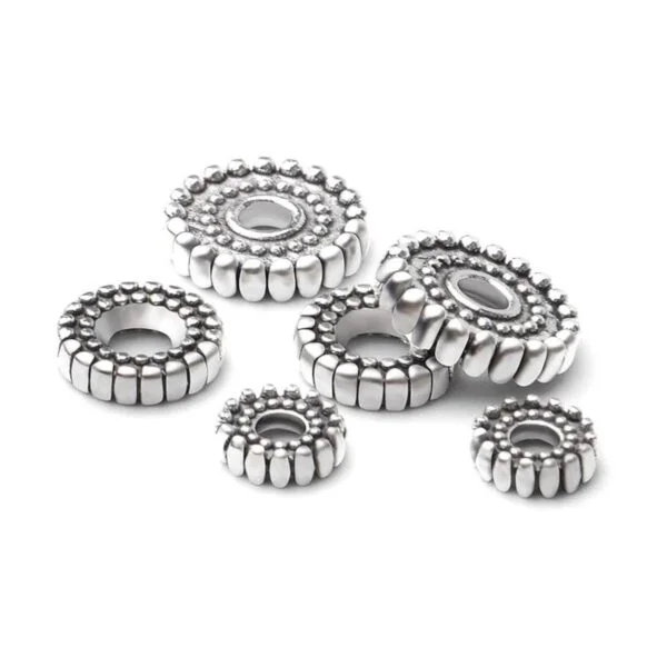200pcs de aleación de plata antigua espaciador granos de_5