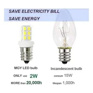 Bombillas LED E12 repuesto para lámparas de sal del_5
