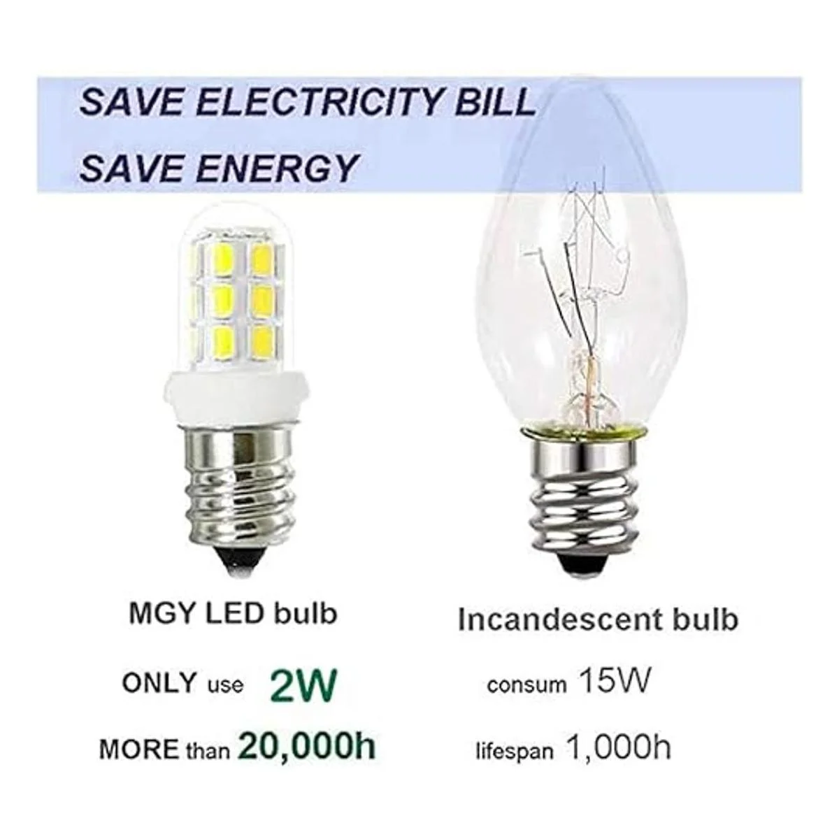 Bombillas LED E12 repuesto para lámparas de sal del_5