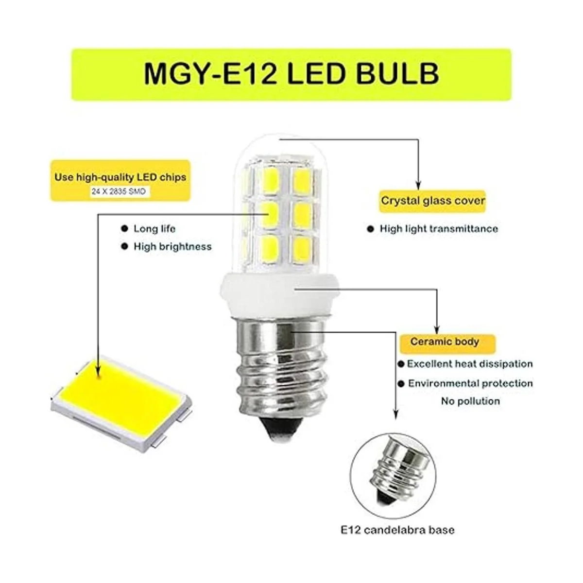 Bombillas LED E12 repuesto para lámparas de sal del_3