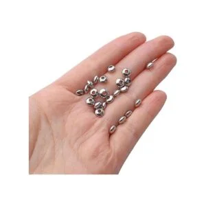100 cuentas espaciadoras redondas de acero inoxidable con_7
