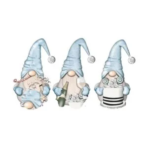 DDeehs 3 troqueles de metal de Papá Noel para fiestas_4