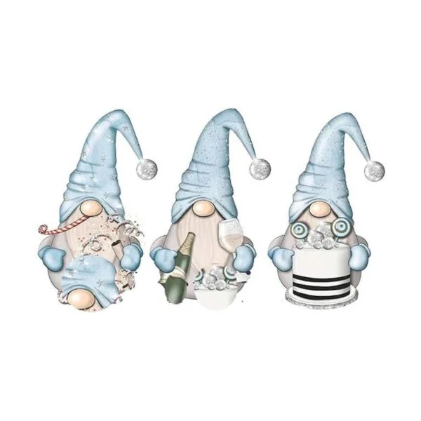 DDeehs 3 troqueles de metal de Papá Noel para fiestas_4