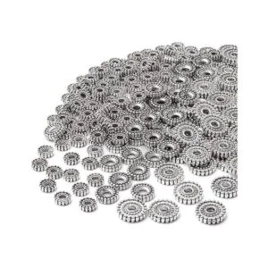 200pcs de aleación de plata antigua espaciador granos de_4