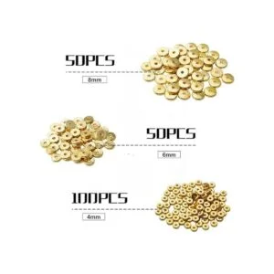 200 unidades de 0.157 in0.236 in0.315 in oro plano_2