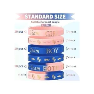 Pulseras de revelación de género pulseras de silicona_2