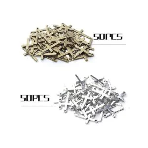 100 colgantes de 27 0.512 in de aleación de cruz de_2