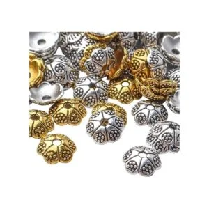 BronaGrand 200 tapas de cuentas de flores de aleación_4