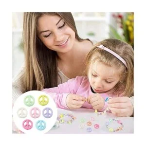 Beadthoven 100 cuentas acrílicas opacas de signo de la_5