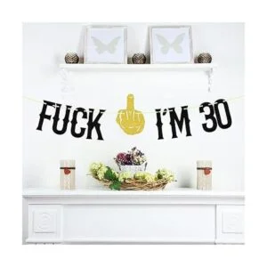 Cartel de 30 años decoración de fiesta de cumpleaños_4