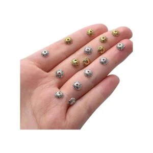 BronaGrand 200 tapas de cuentas de flores de aleación_7