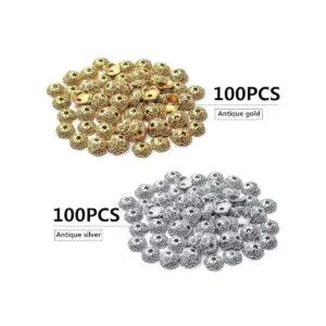 BronaGrand 200 tapas de cuentas de flores de aleación_2