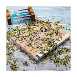 Ucity Confeti con estampado de patas con purpurina_5