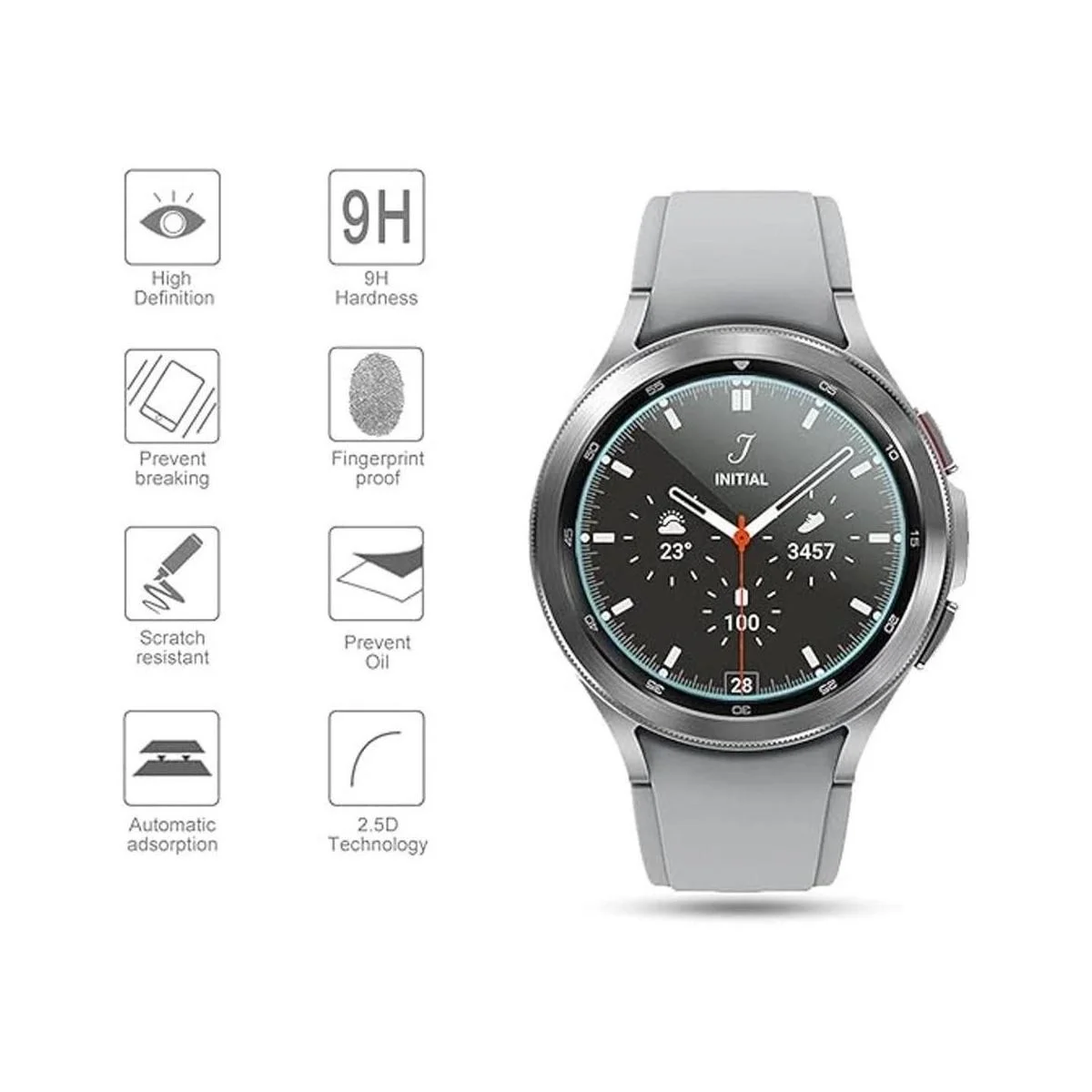 Suoman Protector de pantalla para Samsung Galaxy Watch 4_4
