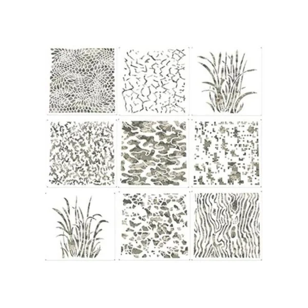 9 plantillas de estampado de camuflaje plantillas de_1