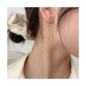 100pcs Lotus Charm Colgantes Aleación Yoga Lotus Flor_5