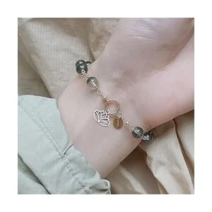 100pcs Lotus Charm Colgantes Aleación Yoga Lotus Flor_6