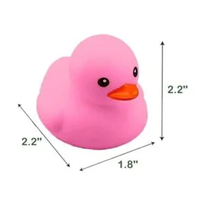 16 juguetes de pato de goma rosa para niños y niñas_4