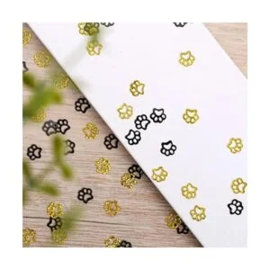 Ucity Confeti con estampado de patas con purpurina_3