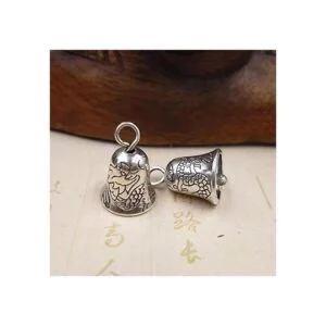 Acxico Juego de 10 colgantes con timbre plata tibetana_5