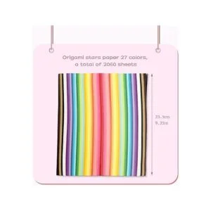 2060 hojas de papel de origami de estrella 27 colores_2
