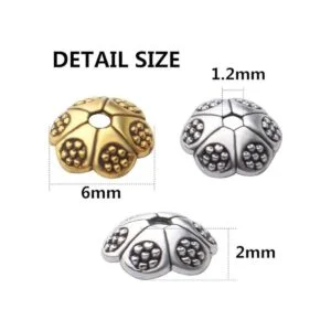 BronaGrand 200 tapas de cuentas de flores de aleación_3