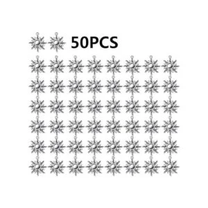 50pcs de plata antigua celestial sol encanto aleación sol_2
