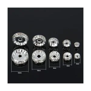 Weebee 100 cuentas espaciadoras Rondelle de cristal_2