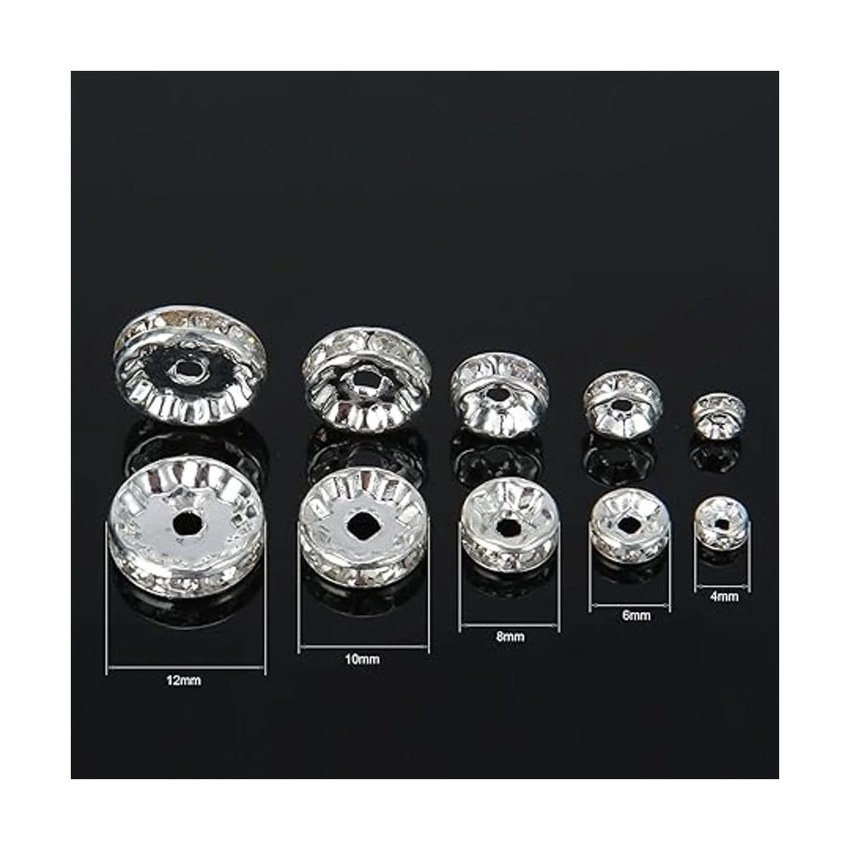 Weebee 100 cuentas espaciadoras Rondelle de cristal_2