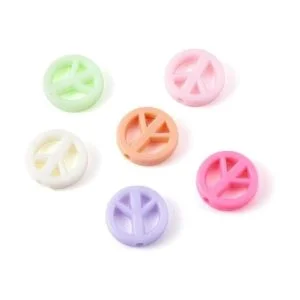 Beadthoven 100 cuentas acrílicas opacas de signo de la_2