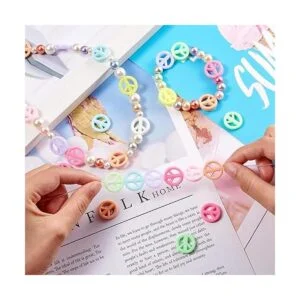 Beadthoven 100 cuentas acrílicas opacas de signo de la_4