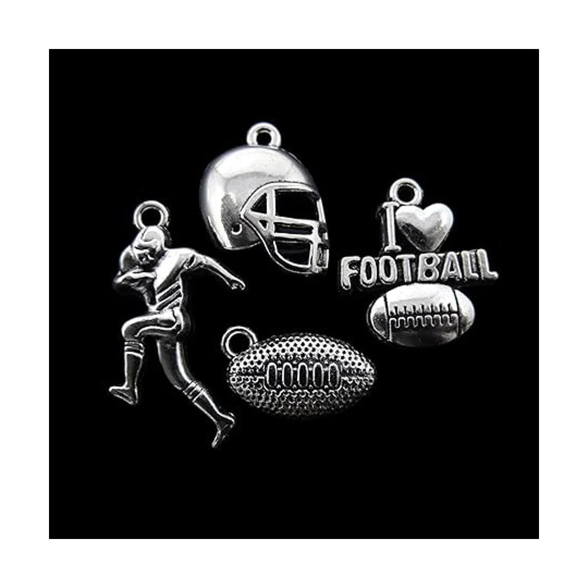 Honbay 80 abalorios deportivos de aleación con diseño de_4