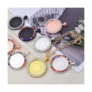 10 bandejas colgantes de bisel con diamantes de imitación_3