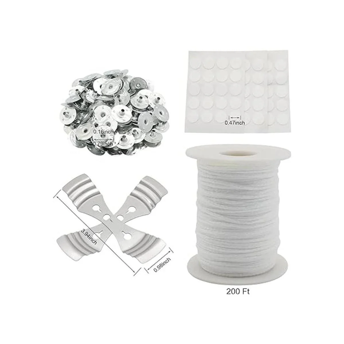 RAPUDA Rollo de mecha de vela carrete de mecha trenzada_2