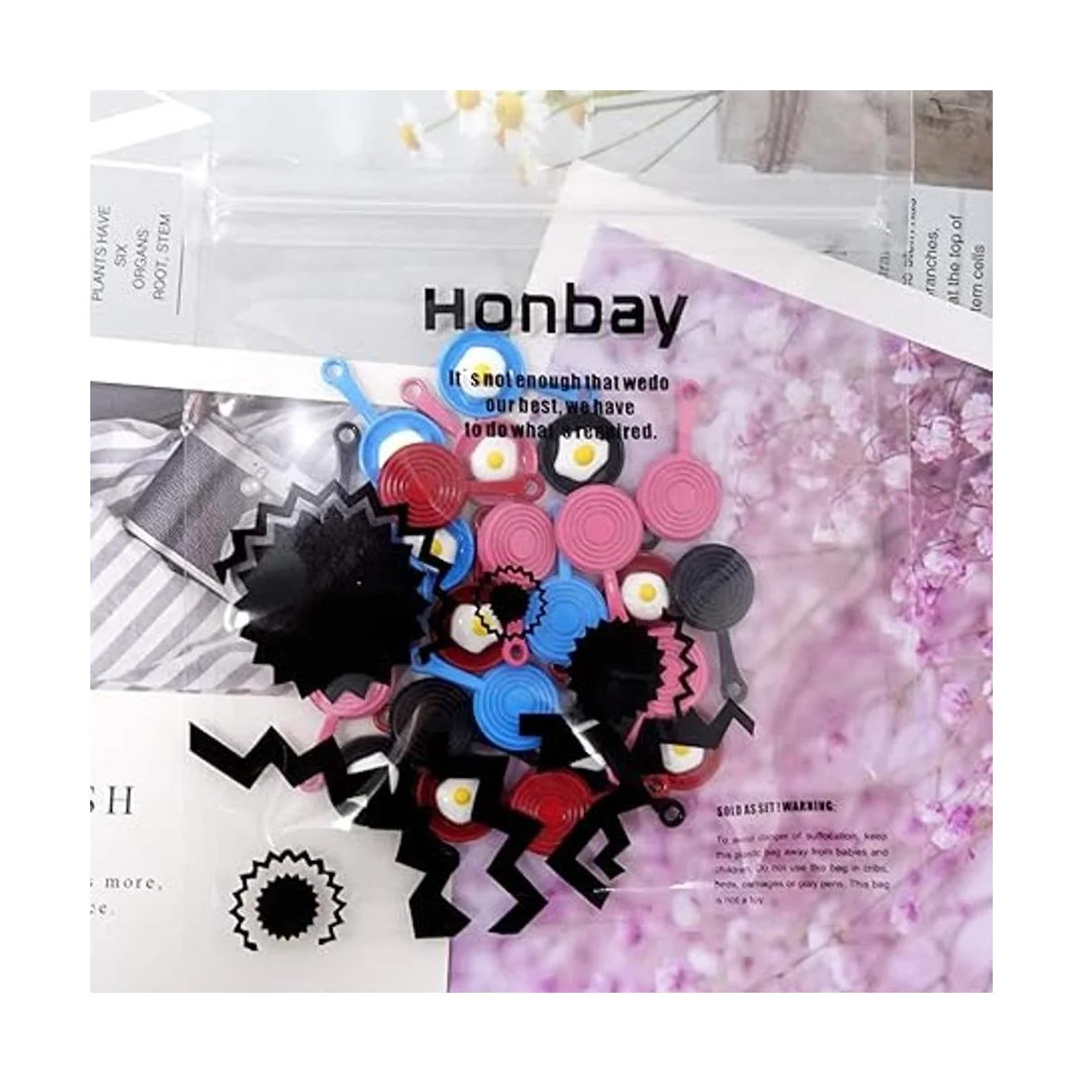 Honbay Juego de 24 colgantes para alimentos diseño de_7