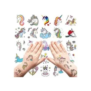 Fanoshon Regalo de tatuajes temporales de unicornio para_1