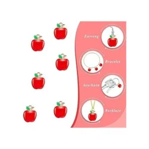 Hicarer 60 dijes con forma de manzana roja aleación_3