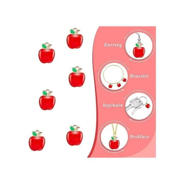 Hicarer 60 dijes con forma de manzana roja aleación_3