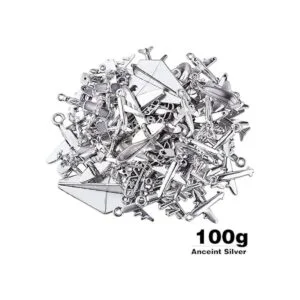 3.53 oz de plata antigua avión encantos de aleación avión_3