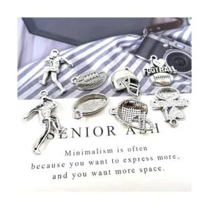 Honbay 80 abalorios deportivos de aleación con diseño de_5