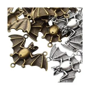 20 colgantes de murciélago de aleación de Halloween_4