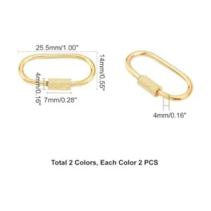 UNICRAFTALE 4 unids 2 colores ovalados cerradura clave_4