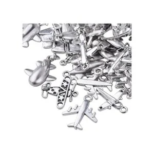 3.53 oz de plata antigua avión encantos de aleación avión_4