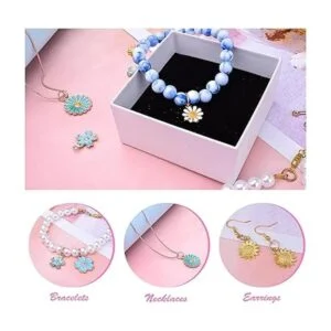 60 colgantes de flores esmaltadas mezcladas de aleación de_6