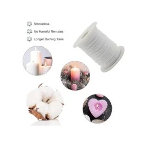 RAPUDA Rollo de mecha de vela carrete de mecha trenzada_3