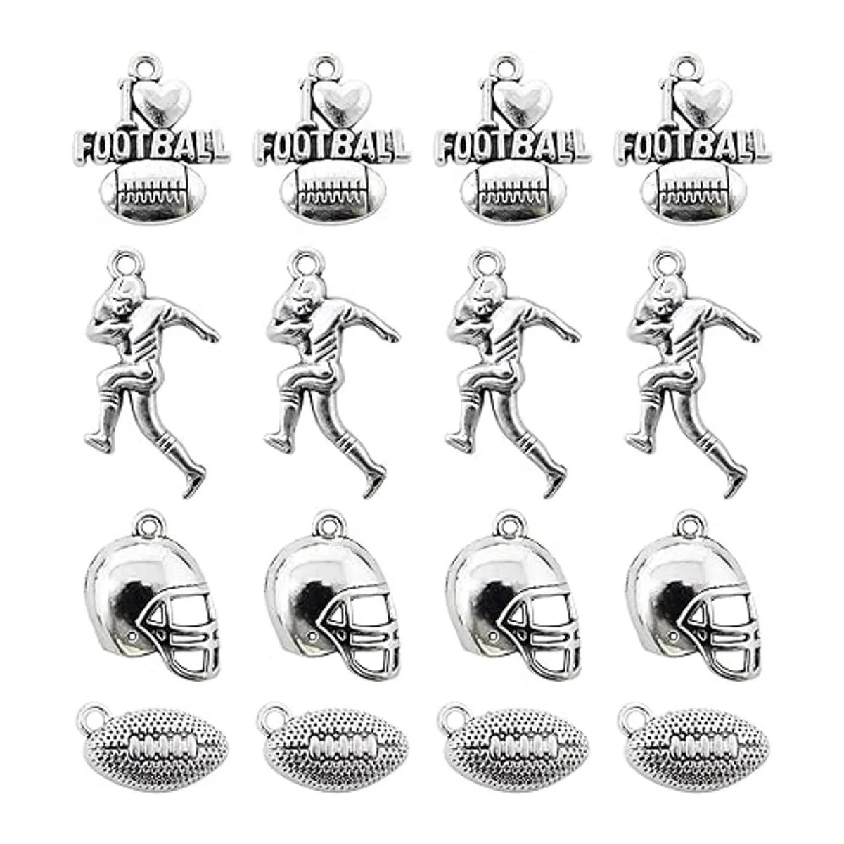 Honbay 80 abalorios deportivos de aleación con diseño de_3