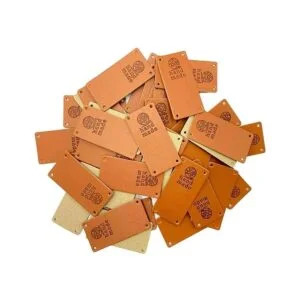 Wenplus 40 etiquetas de piel sintética hechas a mano con_4