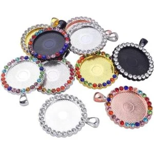 10 bandejas colgantes de bisel con diamantes de imitación_4