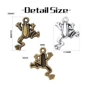 50pcs rana colgante encanto animal Charms colgantes rana_3