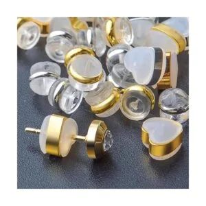 BronaGrand 40 aretes de silicona transparente aretes en_5